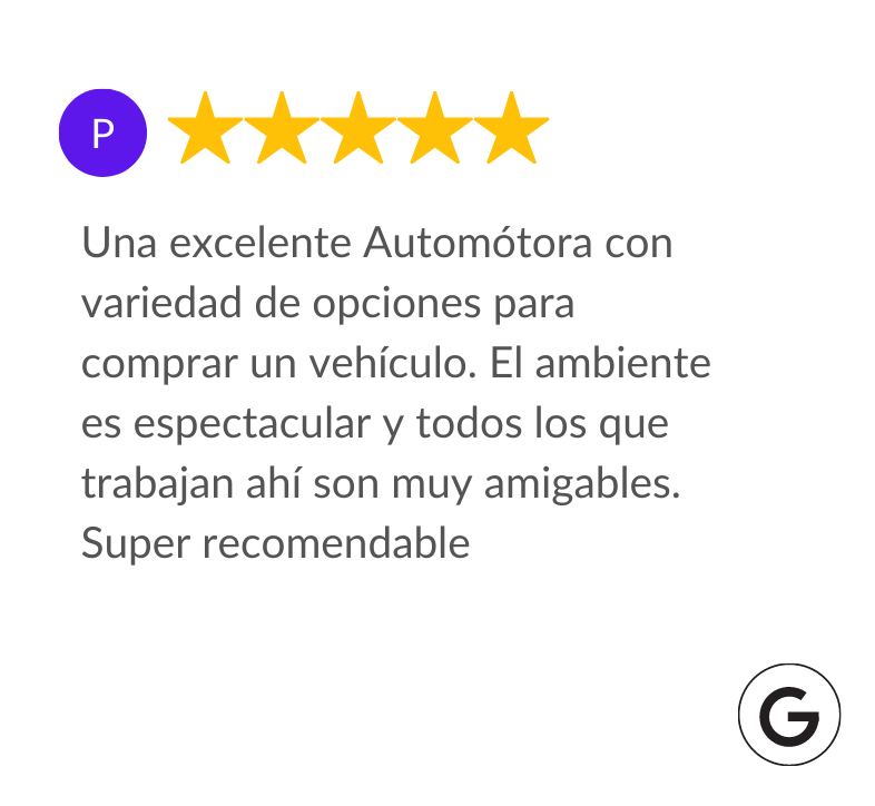 Una excelente Automótora con variedad de opciones para comprar vehículo.
